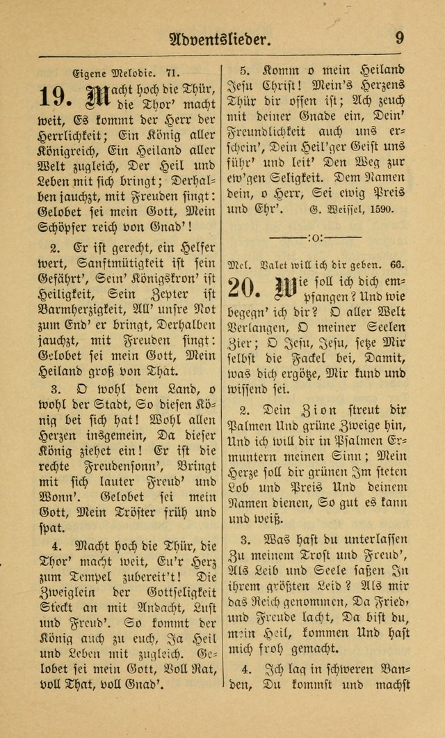 Gesangbuch für Gemeinden des Evangelisch-Lutherischen Bekenntnisses (14th ed.) page 9