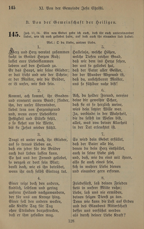 Gesangbuch: zum gottesdienstlichen und häuslichen Gebrauch in Evangelischen Mennoniten-Gemeinden (3rd ed.) page 128