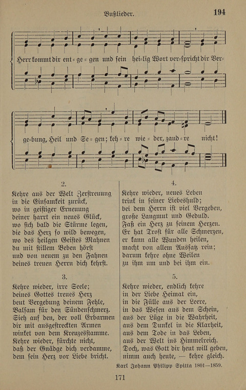 Gesangbuch: zum gottesdienstlichen und häuslichen Gebrauch in Evangelischen Mennoniten-Gemeinden (3rd ed.) page 171