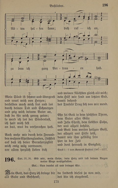 Gesangbuch: zum gottesdienstlichen und häuslichen Gebrauch in Evangelischen Mennoniten-Gemeinden (3rd ed.) page 173