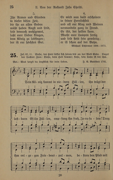 Gesangbuch: zum gottesdienstlichen und häuslichen Gebrauch in Evangelischen Mennoniten-Gemeinden (3rd ed.) page 20