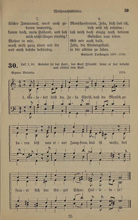 Gesangbuch: zum gottesdienstlichen und häuslichen Gebrauch in Evangelischen Mennoniten-Gemeinden (3rd ed.) page 25