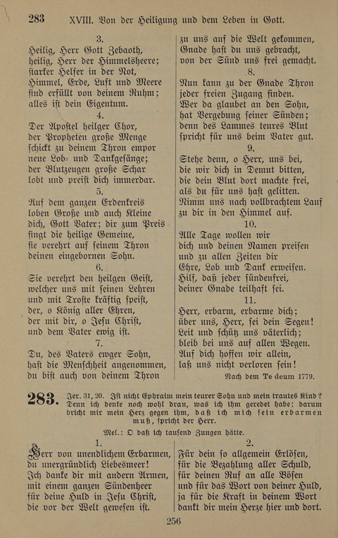 Gesangbuch: zum gottesdienstlichen und häuslichen Gebrauch in Evangelischen Mennoniten-Gemeinden (3rd ed.) page 256