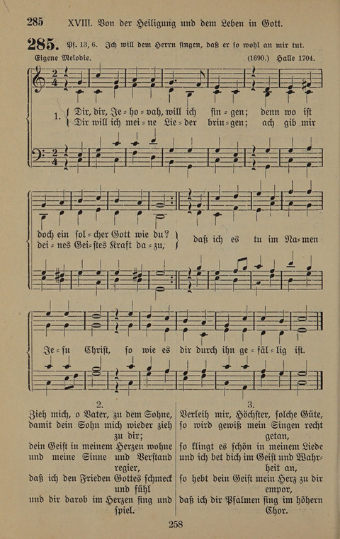 Gesangbuch: zum gottesdienstlichen und häuslichen Gebrauch in Evangelischen Mennoniten-Gemeinden (3rd ed.) page 258