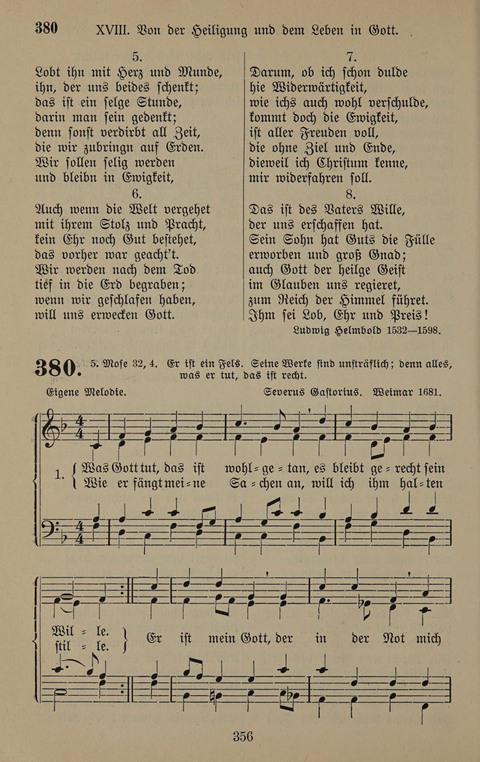 Gesangbuch: zum gottesdienstlichen und häuslichen Gebrauch in Evangelischen Mennoniten-Gemeinden (3rd ed.) page 356
