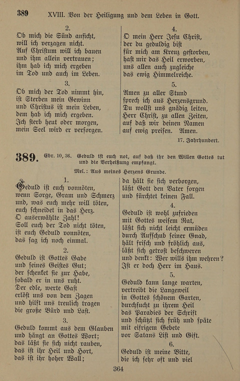 Gesangbuch: zum gottesdienstlichen und häuslichen Gebrauch in Evangelischen Mennoniten-Gemeinden (3rd ed.) page 364