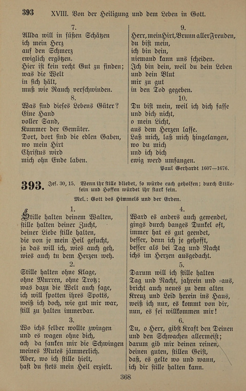 Gesangbuch: zum gottesdienstlichen und häuslichen Gebrauch in Evangelischen Mennoniten-Gemeinden (3rd ed.) page 368