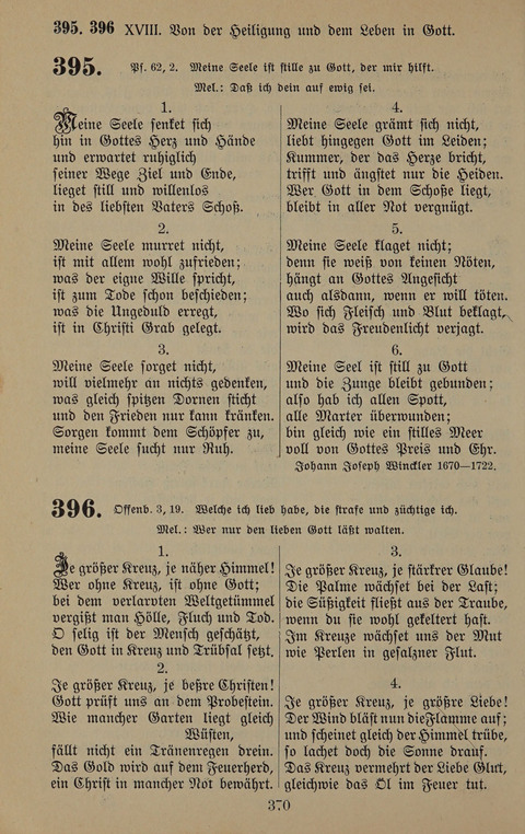 Gesangbuch: zum gottesdienstlichen und häuslichen Gebrauch in Evangelischen Mennoniten-Gemeinden (3rd ed.) page 370