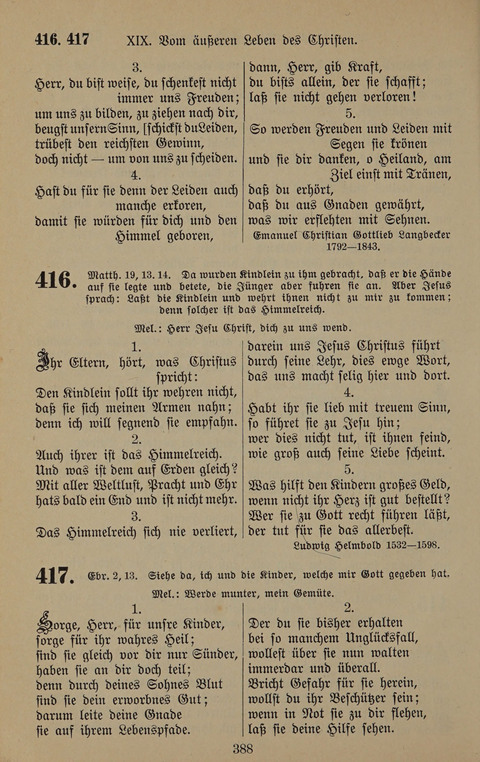 Gesangbuch: zum gottesdienstlichen und häuslichen Gebrauch in Evangelischen Mennoniten-Gemeinden (3rd ed.) page 388