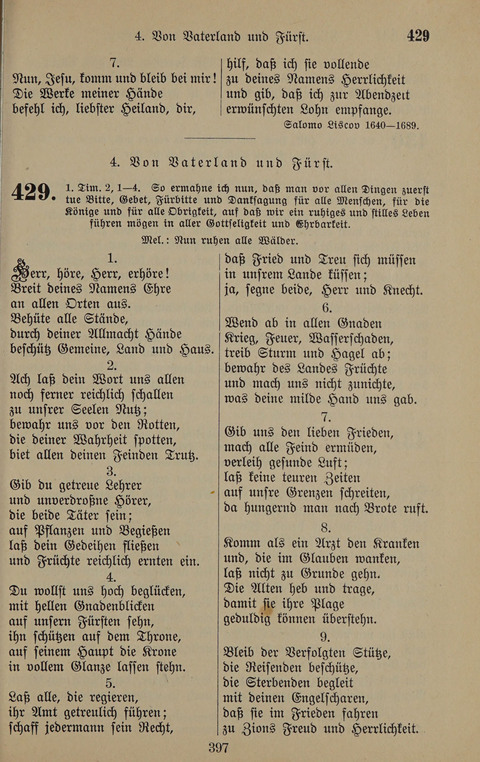 Gesangbuch: zum gottesdienstlichen und häuslichen Gebrauch in Evangelischen Mennoniten-Gemeinden (3rd ed.) page 397