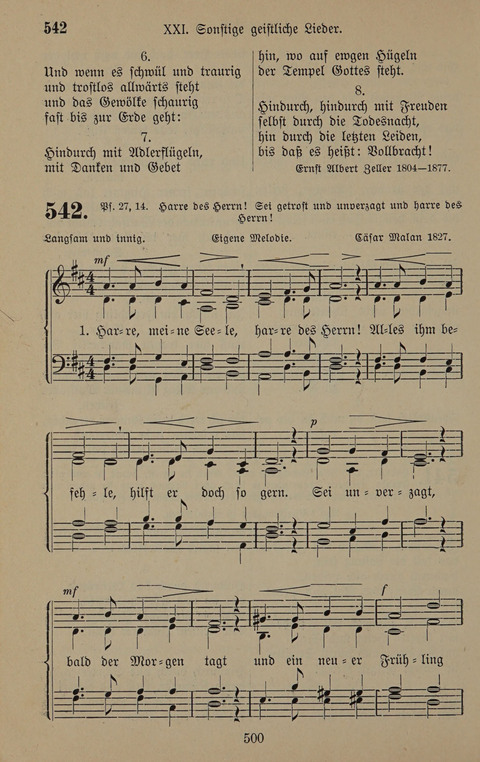 Gesangbuch: zum gottesdienstlichen und häuslichen Gebrauch in Evangelischen Mennoniten-Gemeinden (3rd ed.) page 500