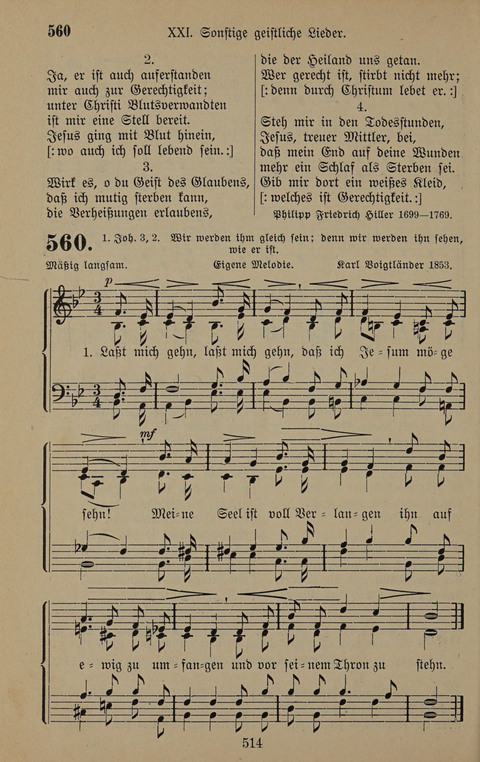 Gesangbuch: zum gottesdienstlichen und häuslichen Gebrauch in Evangelischen Mennoniten-Gemeinden (3rd ed.) page 514