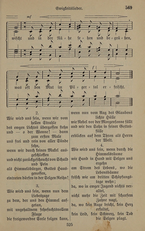 Gesangbuch: zum gottesdienstlichen und häuslichen Gebrauch in Evangelischen Mennoniten-Gemeinden (3rd ed.) page 525
