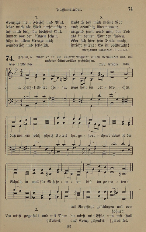 Gesangbuch: zum gottesdienstlichen und häuslichen Gebrauch in Evangelischen Mennoniten-Gemeinden (3rd ed.) page 63