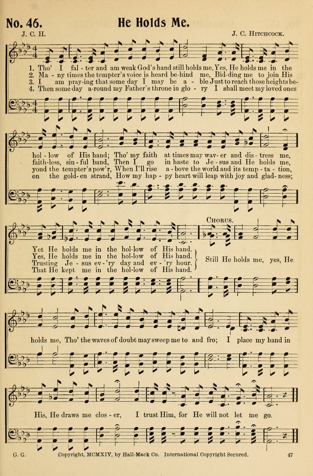 Gospel Gems Number 1 : One Hundred Eighty Sacred Selections for Religious Meetings page 45