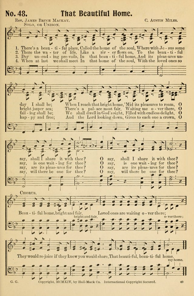 Gospel Gems Number 1 : One Hundred Eighty Sacred Selections for Religious Meetings page 47
