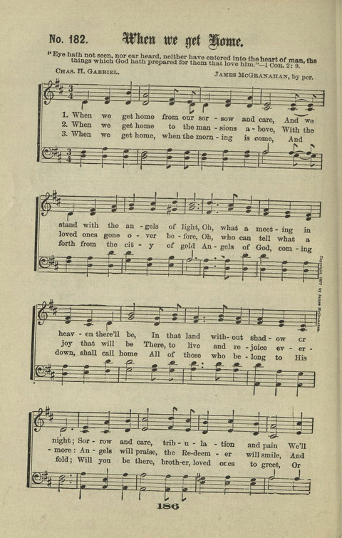 Gospel Hymns Nos. 1 to 6 page 186