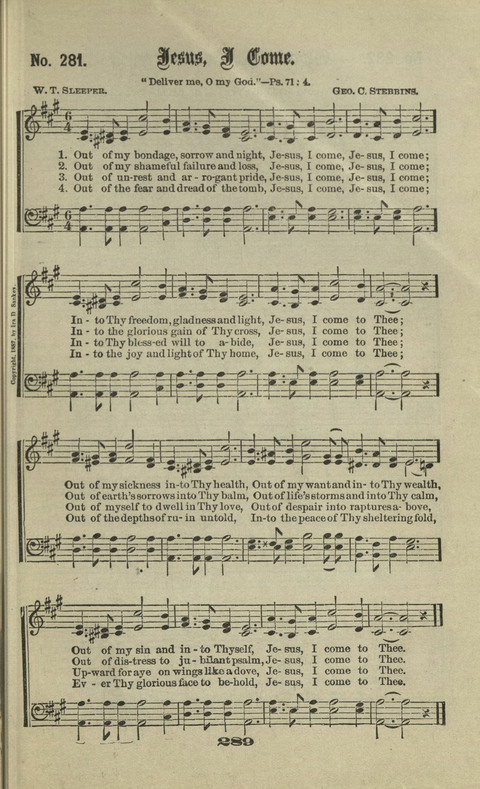 Gospel Hymns Nos. 1 to 6 page 289