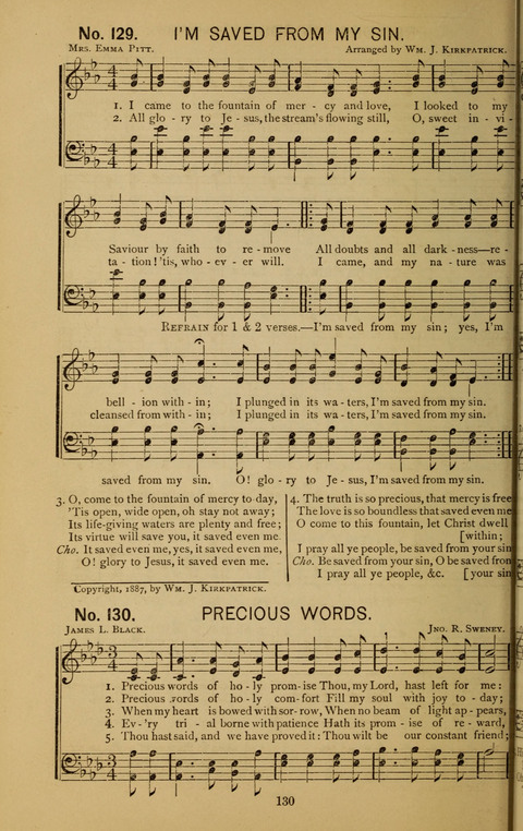 Glad Hallelujahs: replete with sacred songs page 130