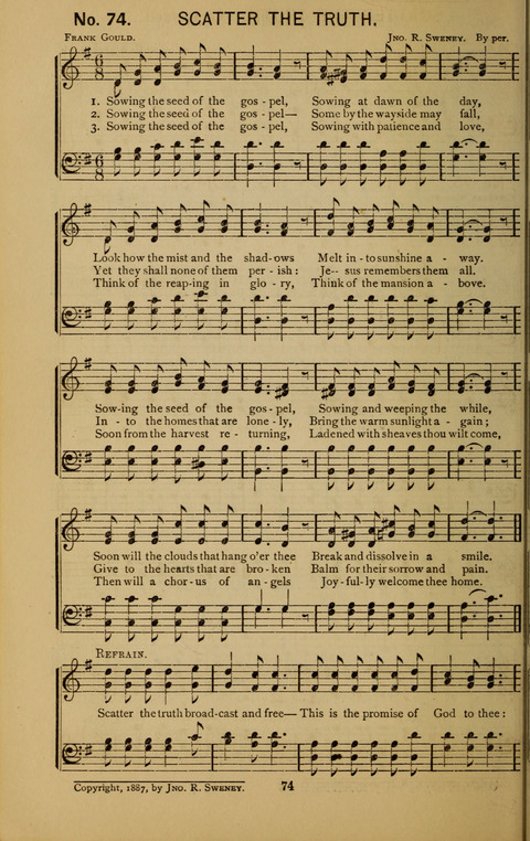 Glad Hallelujahs: replete with sacred songs page 74