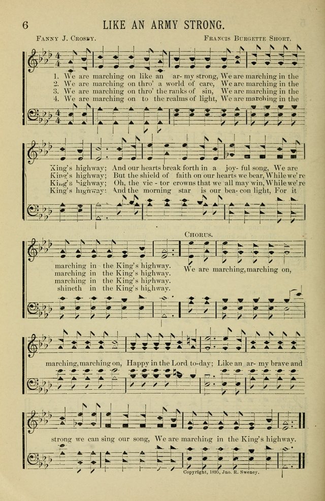 Gospel Hosannas: A Choice Collection of Hymns and Tunes for use in Evangelistic, Brotherhood and Mission Meetings, Sunday School, Etc. page 6