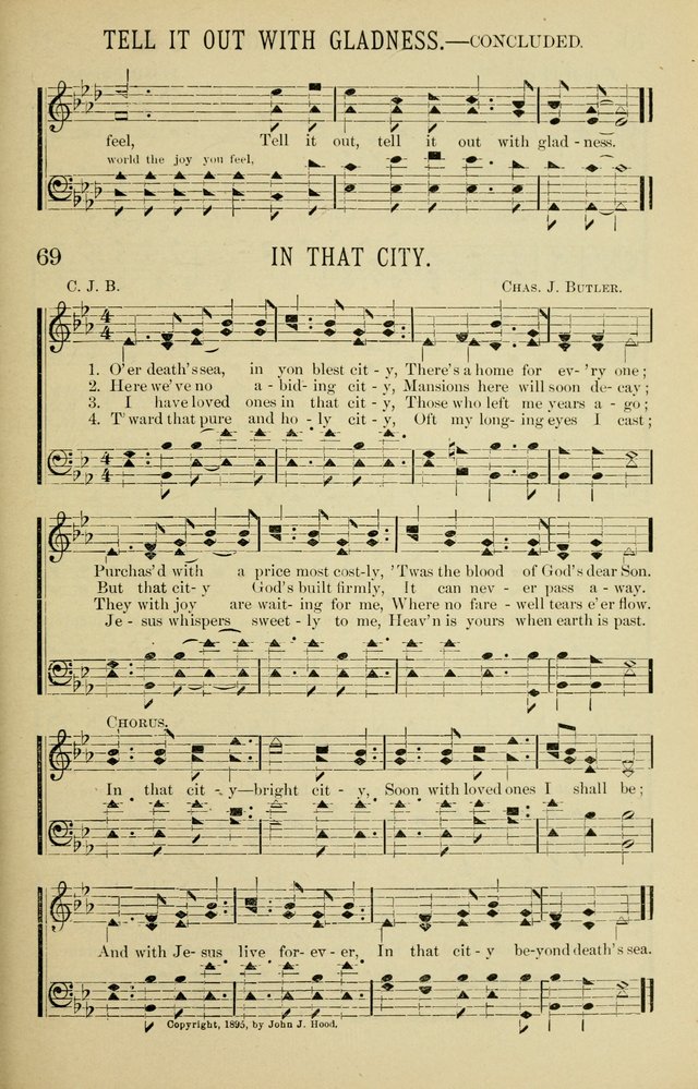 Gospel Hosannas: A Choice Collection of Hymns and Tunes for use in Evangelistic, Brotherhood and Mission Meetings, Sunday School, Etc. page 69