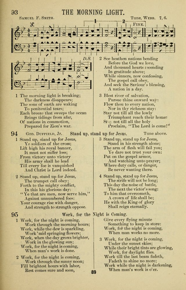 Gospel Hosannas: A Choice Collection of Hymns and Tunes for use in Evangelistic, Brotherhood and Mission Meetings, Sunday School, Etc. page 89