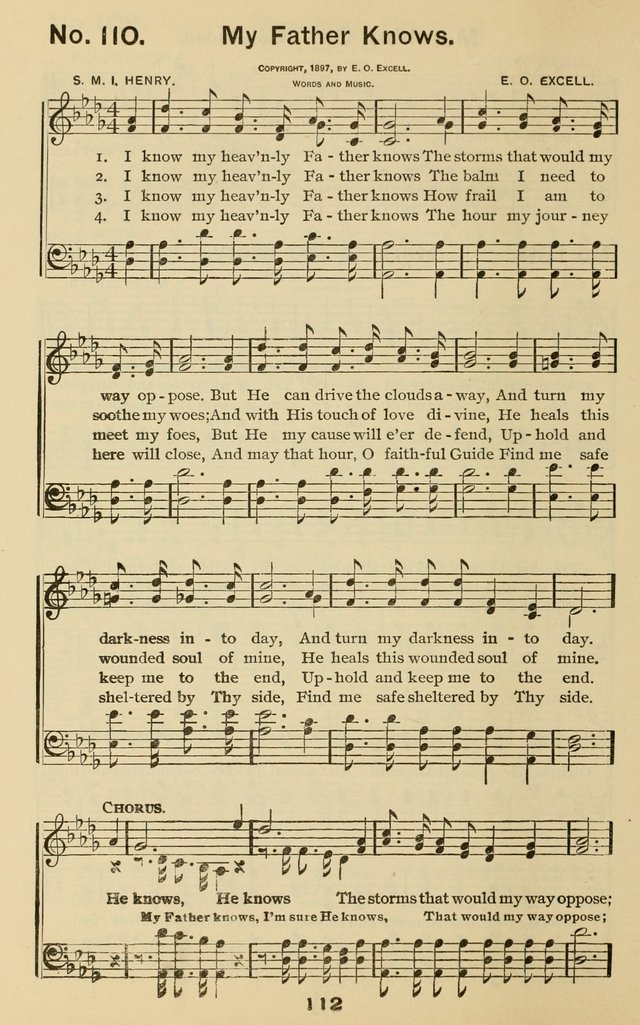 The Gospel Hymnal: for Sunday school and church work page 112