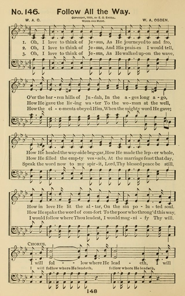 The Gospel Hymnal: for Sunday school and church work page 148