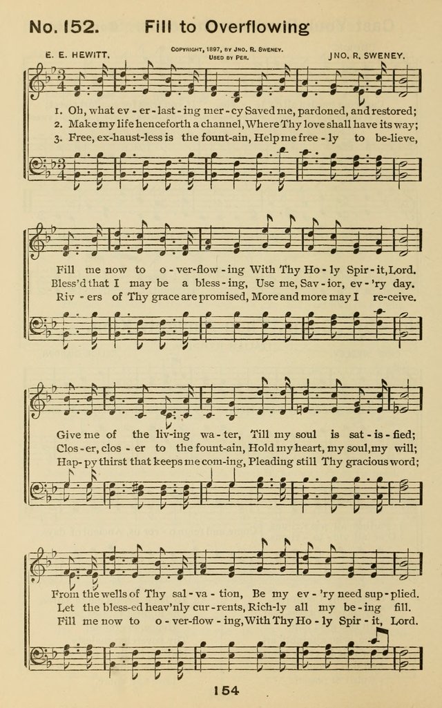 The Gospel Hymnal: for Sunday school and church work page 154
