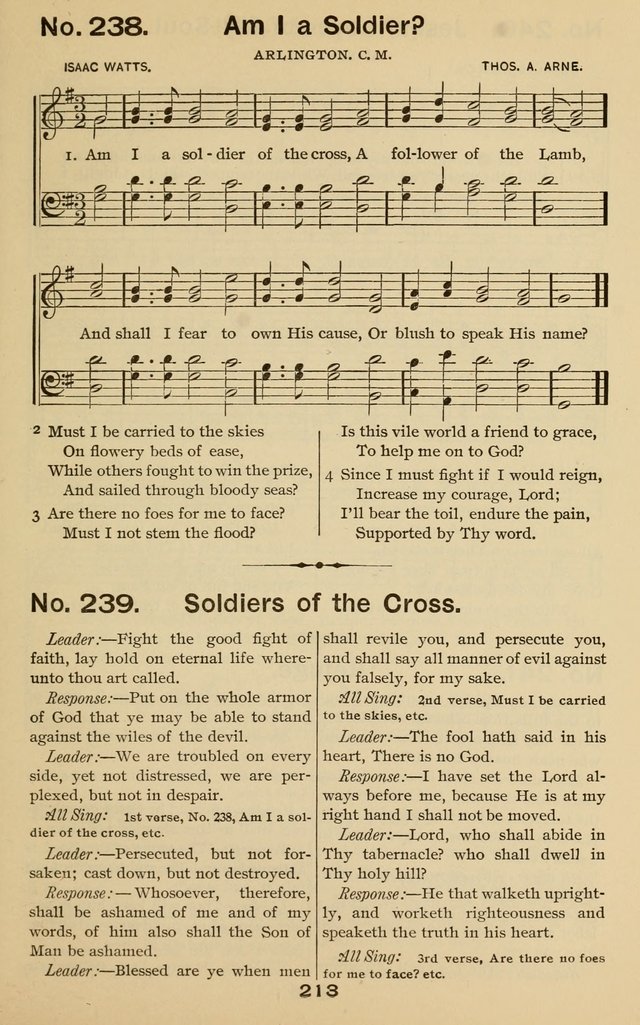 The Gospel Hymnal: for Sunday school and church work page 213