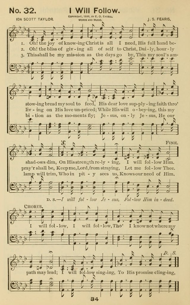 The Gospel Hymnal: for Sunday school and church work page 34
