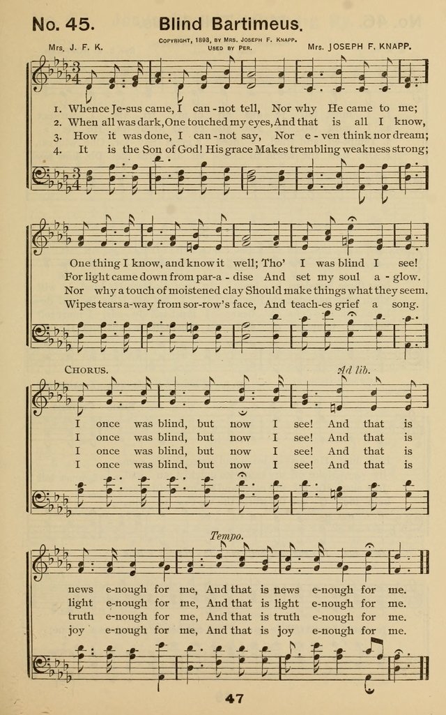 The Gospel Hymnal: for Sunday school and church work page 47