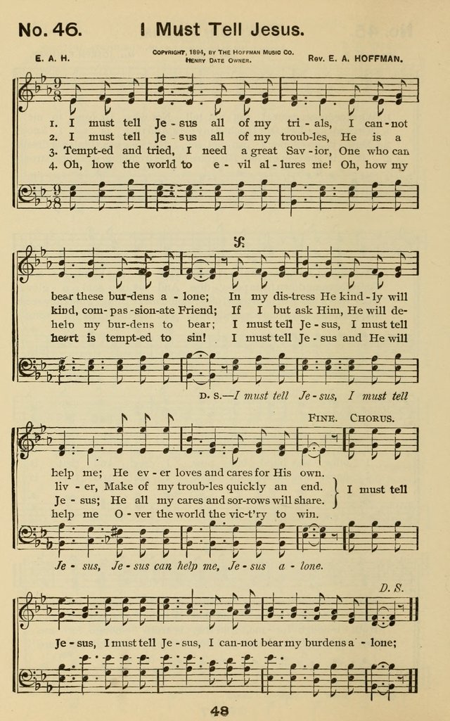 The Gospel Hymnal: for Sunday school and church work page 48