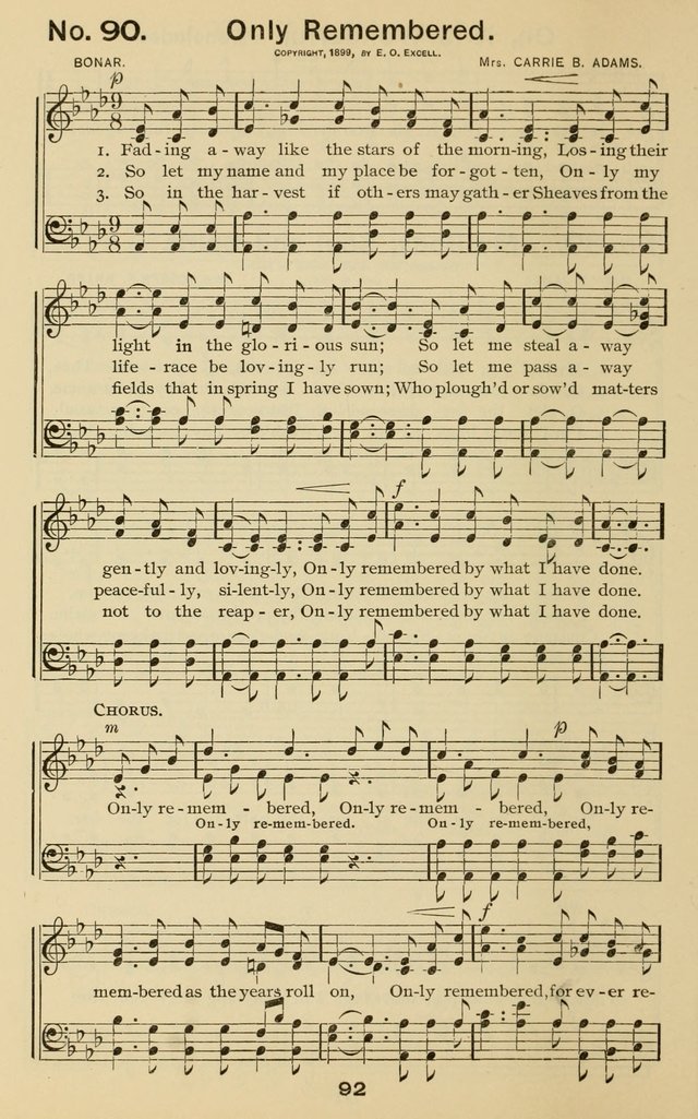 The Gospel Hymnal: for Sunday school and church work page 92