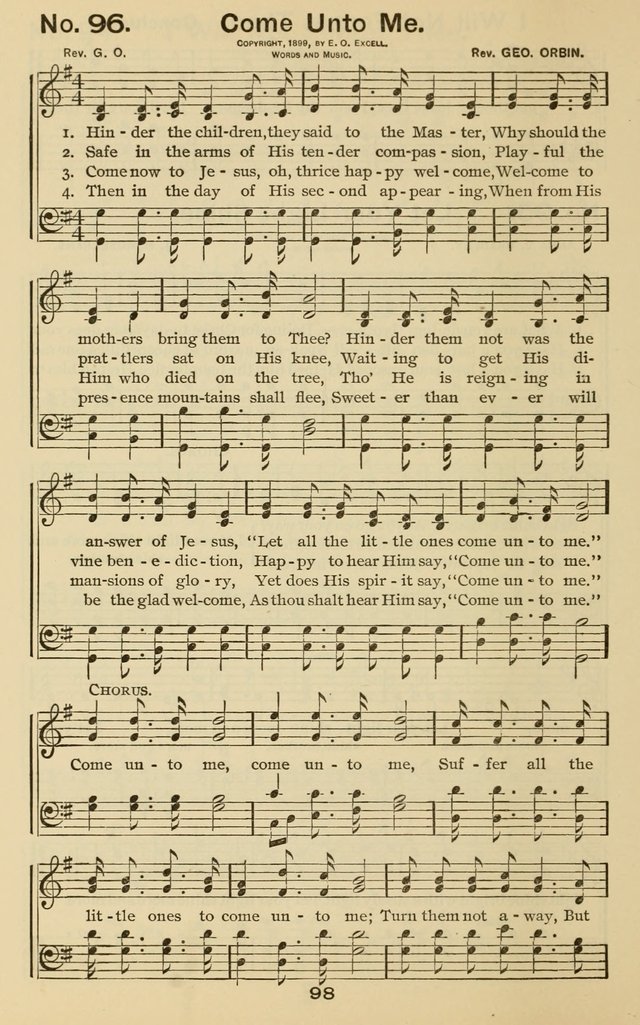 The Gospel Hymnal: for Sunday school and church work page 98