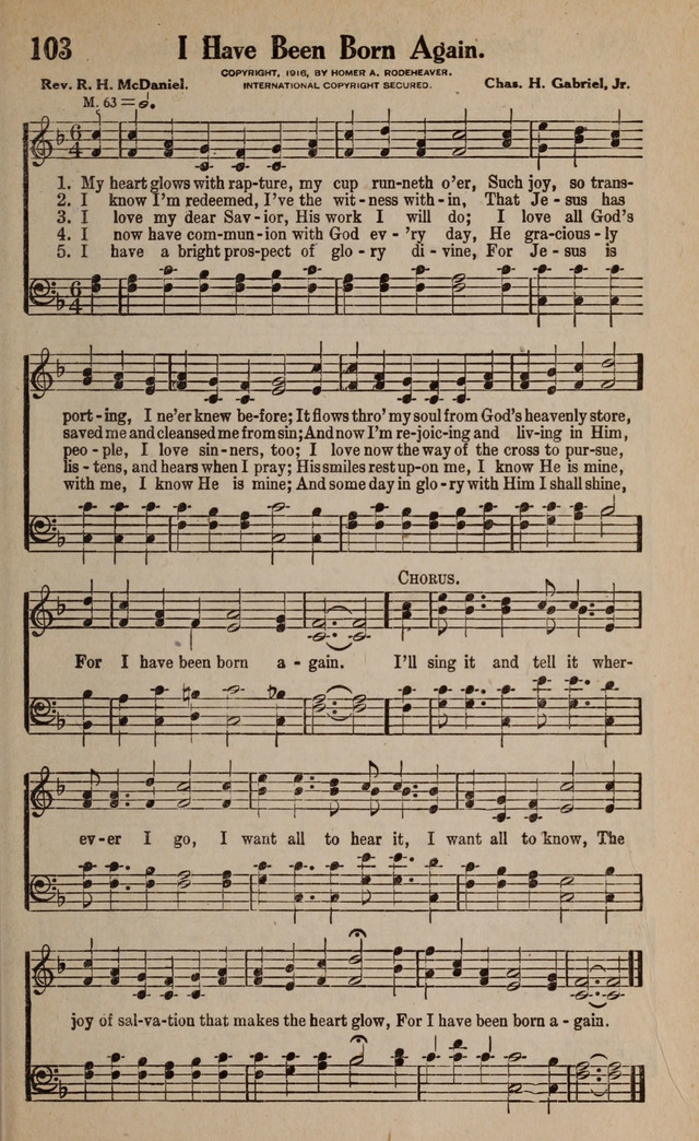 Gospel Hymns and Songs: for the Church, Sunday School and Evangelistic Services page 103