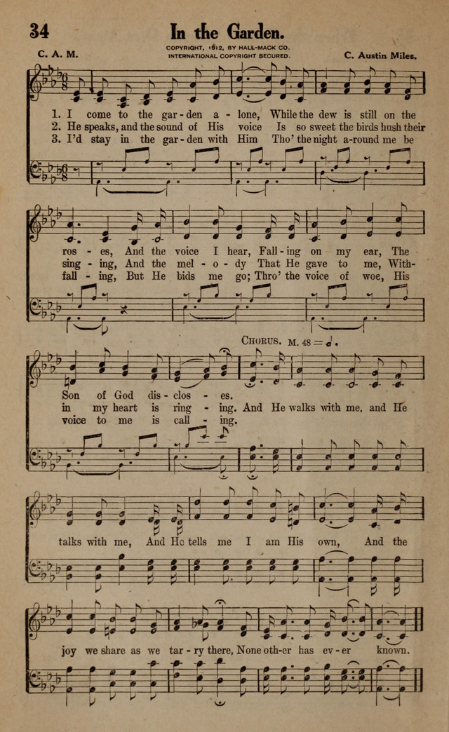 Gospel Hymns and Songs: for the Church, Sunday School and Evangelistic Services page 34
