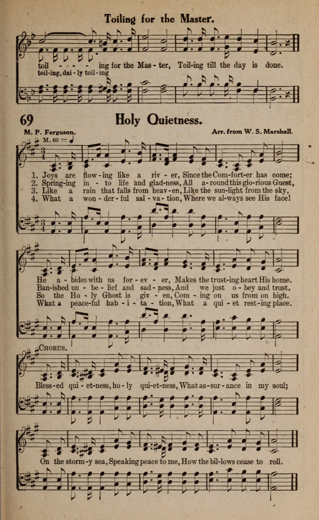Gospel Hymns and Songs: for the Church, Sunday School and Evangelistic Services page 69