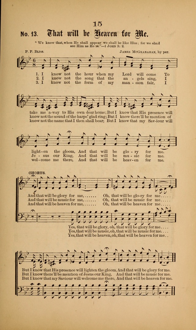 Gospel Hymns and Sacred Songs: as used by them in gospel meetings page 15