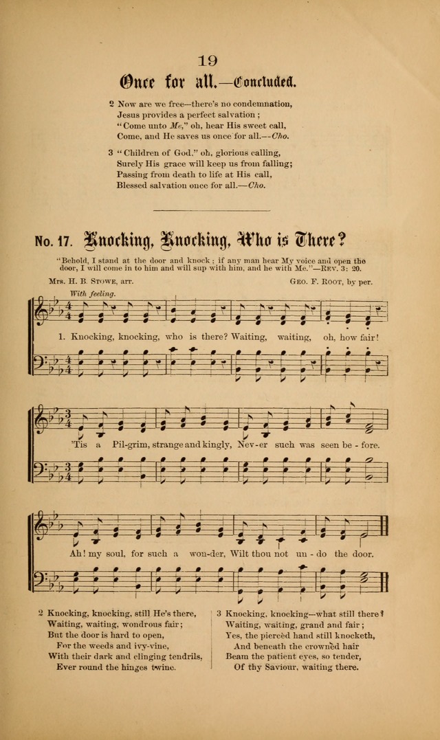 Gospel Hymns and Sacred Songs: as used by them in gospel meetings page 19