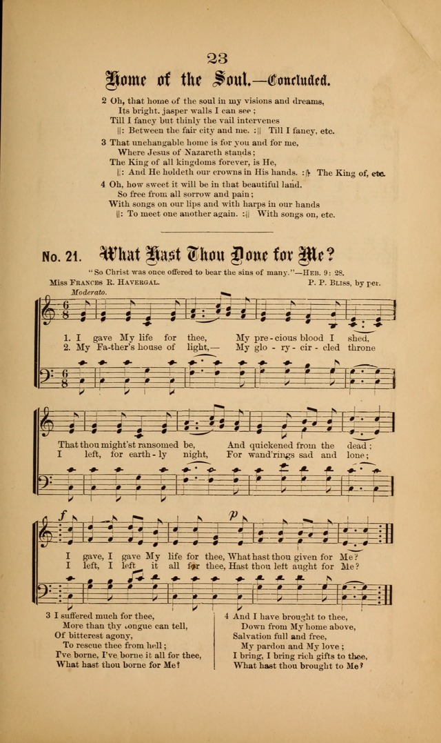 Gospel Hymns and Sacred Songs: as used by them in gospel meetings page 23