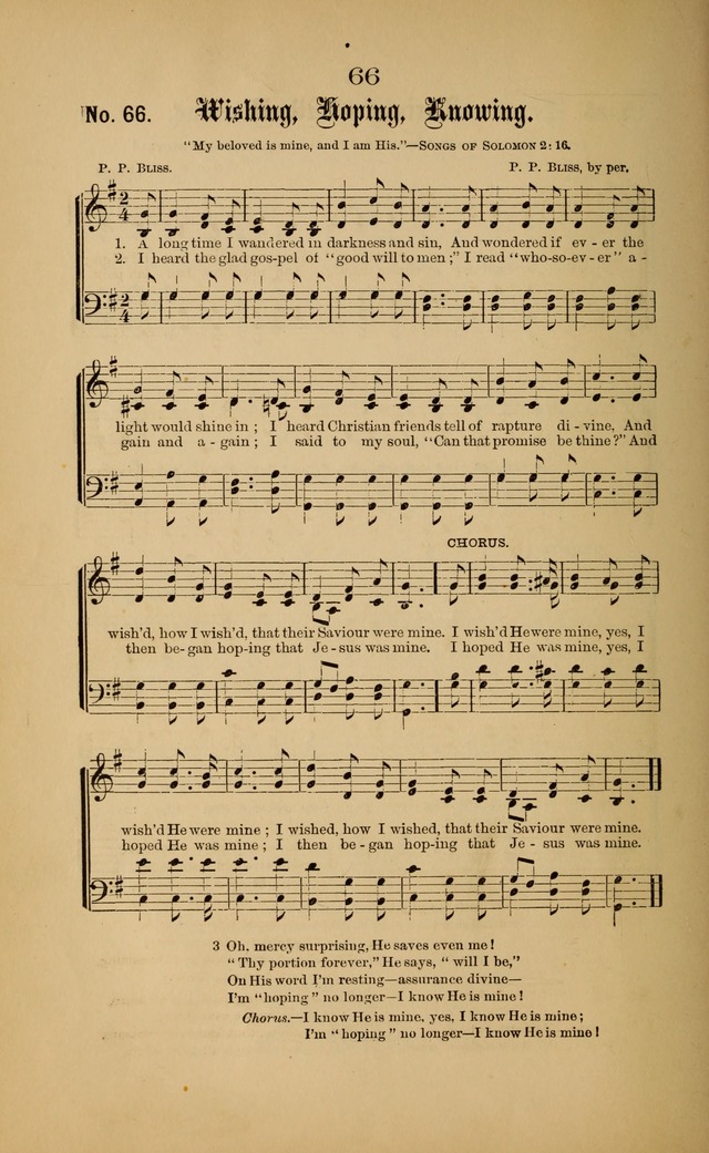 Gospel Hymns and Sacred Songs: as used by them in gospel meetings page 66