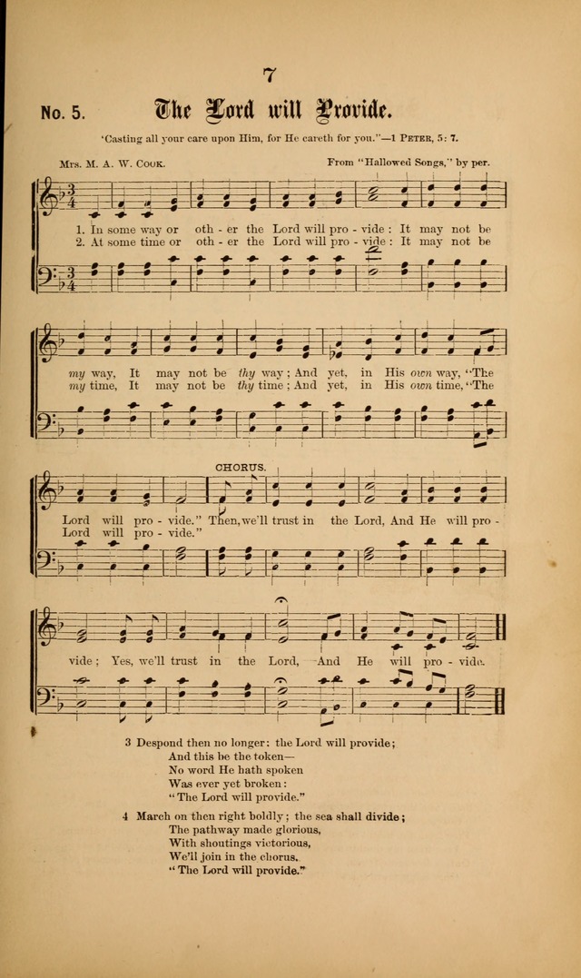 Gospel Hymns and Sacred Songs: as used by them in gospel meetings page 7