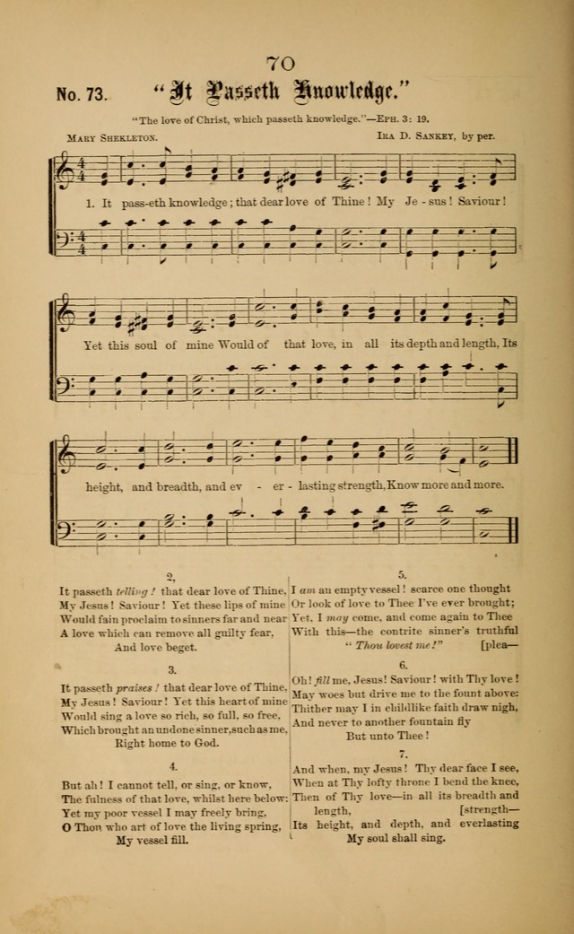 Gospel Hymns and Sacred Songs: as used by them in gospel meetings page 70