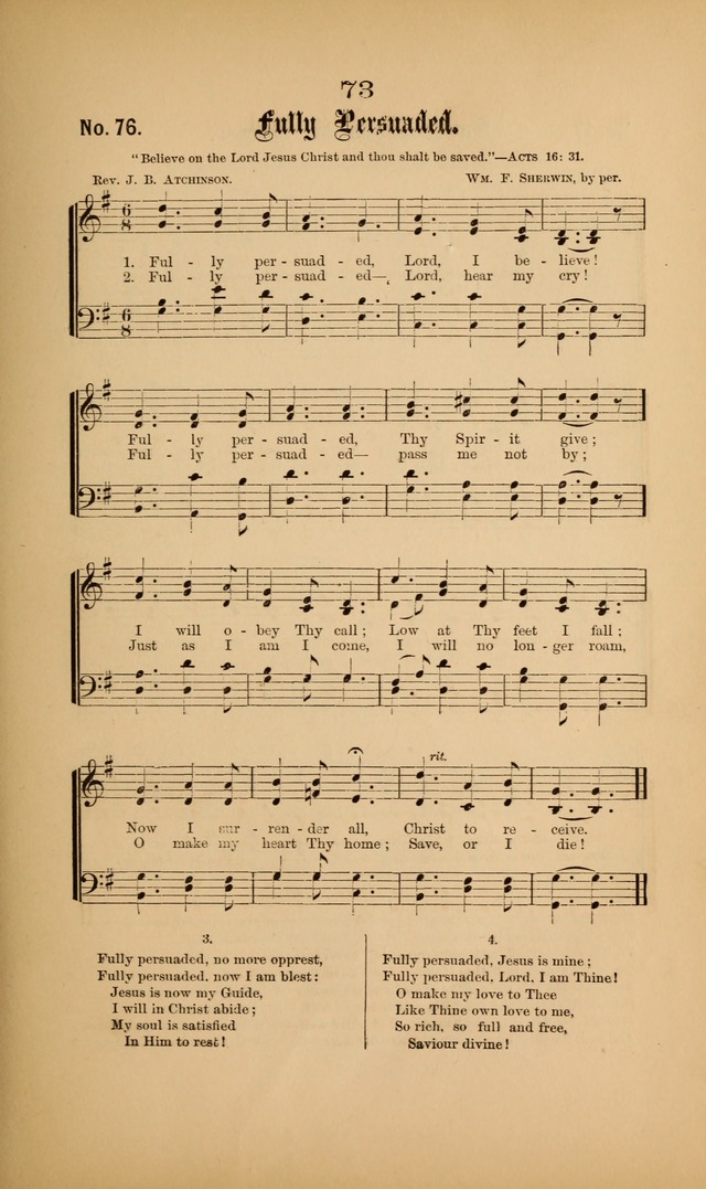 Gospel Hymns and Sacred Songs: as used by them in gospel meetings page 73