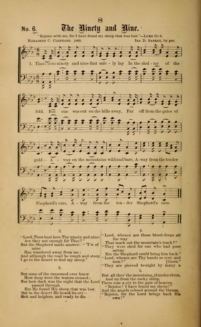Gospel Hymns and Sacred Songs: as used by them in gospel meetings page 8