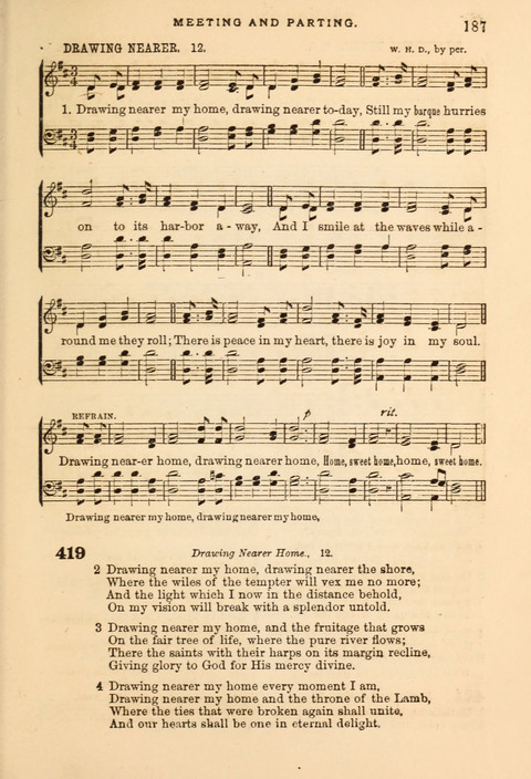 Gospel Hymn and Tune Book: a choice collection of Hymns and Music, old and new, for use in Prayer Meetings, Family Circles, and Church Service page 185