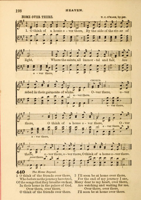 Gospel Hymn and Tune Book: a choice collection of Hymns and Music, old and new, for use in Prayer Meetings, Family Circles, and Church Service page 196