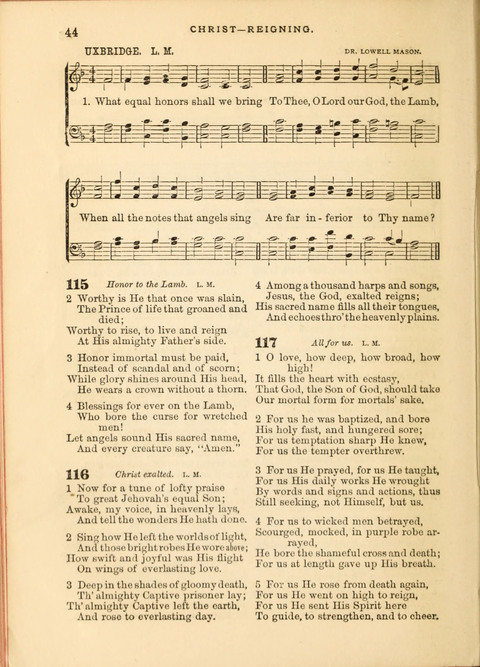 Gospel Hymn and Tune Book: a choice collection of Hymns and Music, old and new, for use in Prayer Meetings, Family Circles, and Church Service page 42
